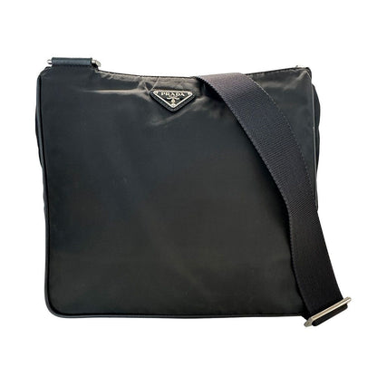 Prada Shoulder Bag Nylon Black Going Out Crossbody Adult Simple