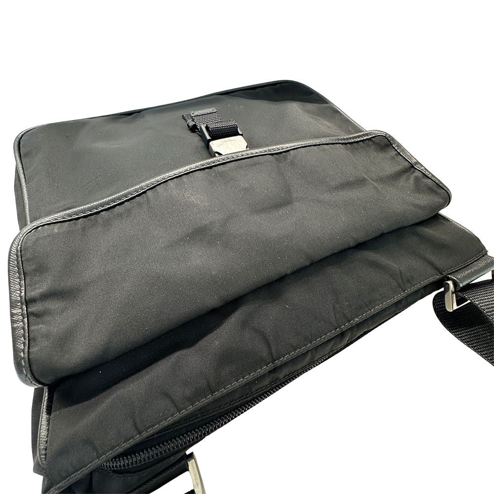 Prada Shoulder Bag Nylon Black Going Out Crossbody Adult Simple — view 6