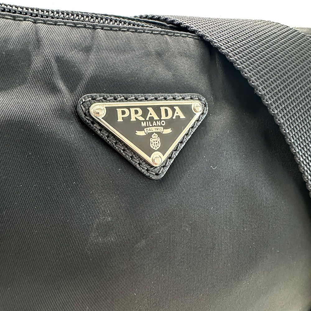 Prada Shoulder Bag Nylon Black Going Out Crossbody Adult Simple — view 8