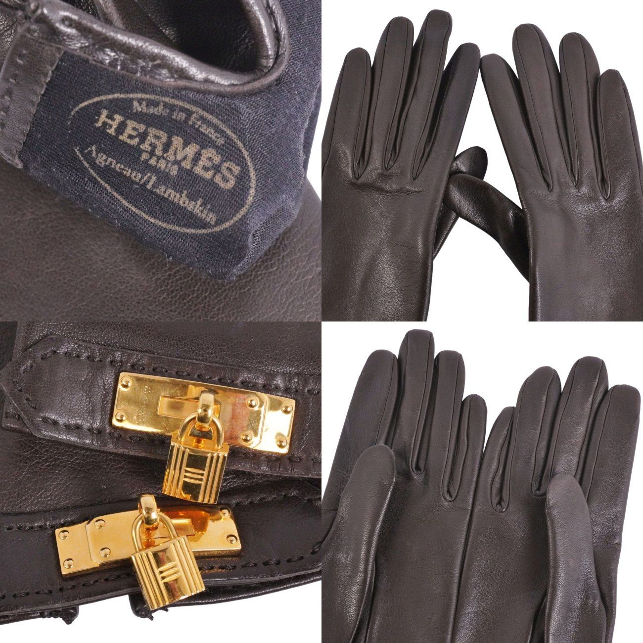 Hermes Gloves Kelly Cadena Padlock — view 5