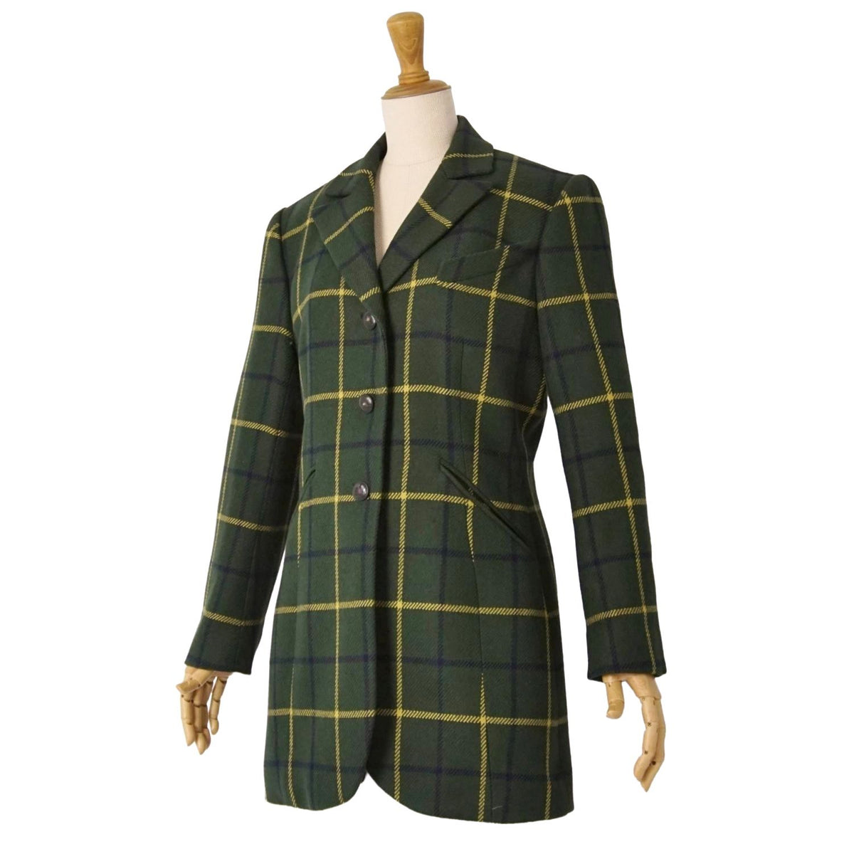 Hermes Vintage Tailored Jacket Check Cashmi — view 5