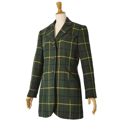 Hermes Vintage Tailored Jacket Check Cashmi — view 5