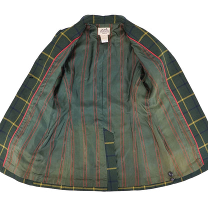 Hermes Vintage Tailored Jacket Check Cashmi — view 7