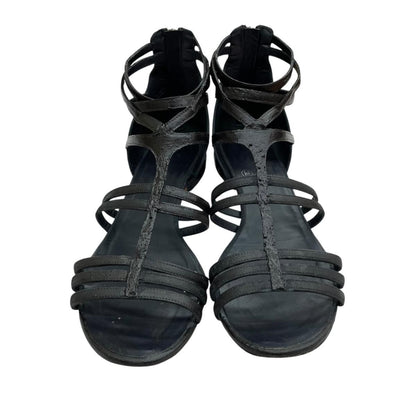 Chanel Flat Sandals Silver Black 37C — view 4
