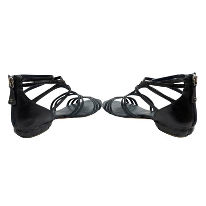 Chanel Flat Sandals Silver Black 37C — view 3