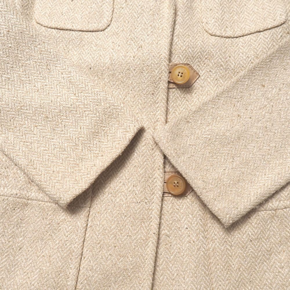 Celine Vintage Suit 38 Tweed Herringbone Jacket Skirt — view 6