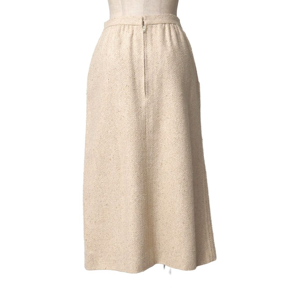 Celine Vintage Suit 38 Tweed Herringbone Jacket Skirt — view 4