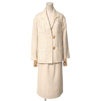 Celine Vintage Suit 38 Tweed Herringbone Jacket Skirt