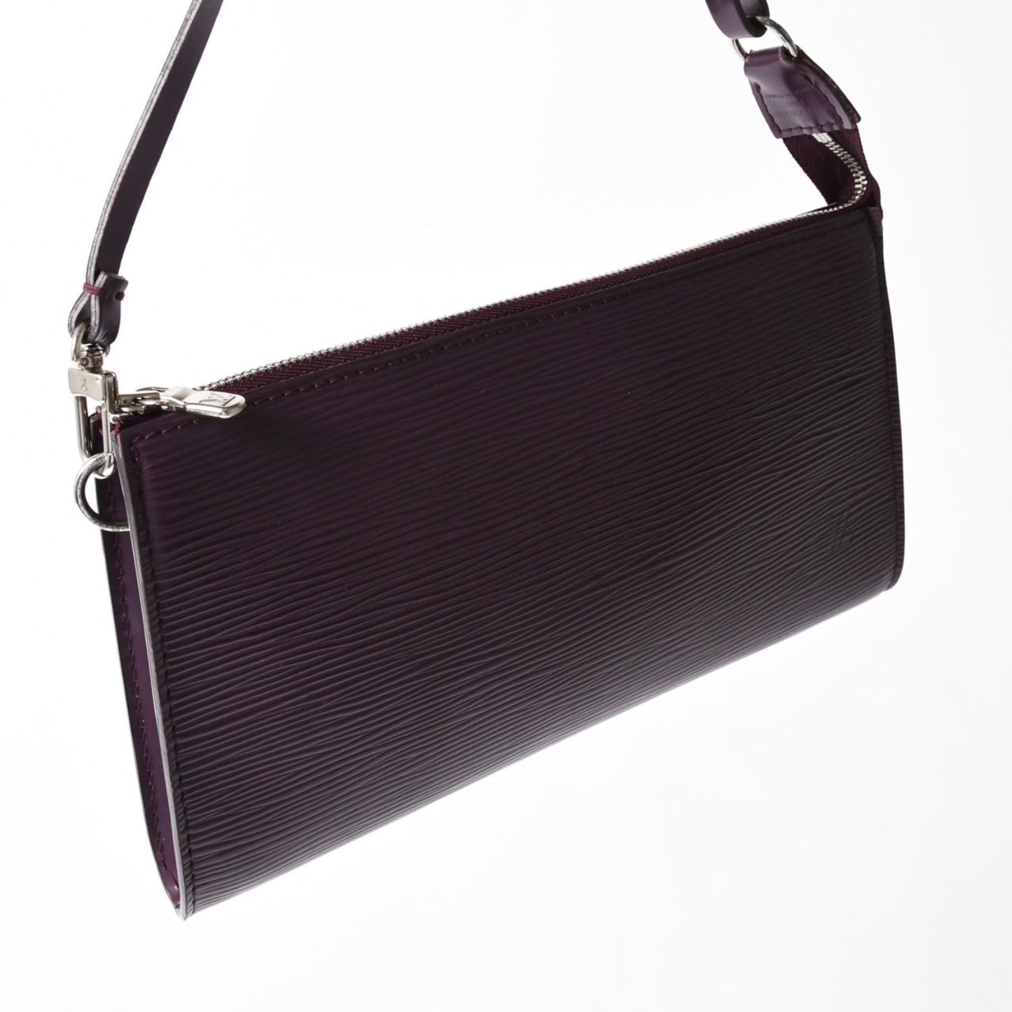 Louis Vuitton Pochette Accessoires Pouch Epi Purple Silver — view 3