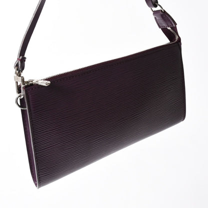 Louis Vuitton Pochette Accessoires Pouch Epi Purple Silver — view 3