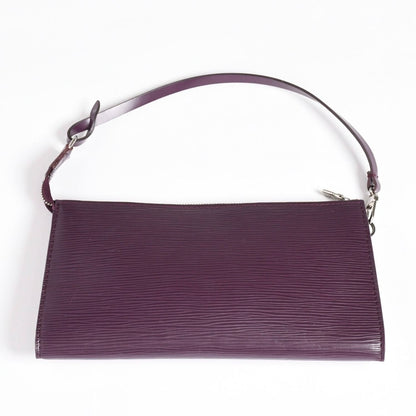 Louis Vuitton Pochette Accessoires Pouch Epi Purple Silver — view 2