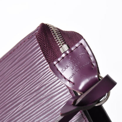 Louis Vuitton Pochette Accessoires Pouch Epi Purple Silver — view 5