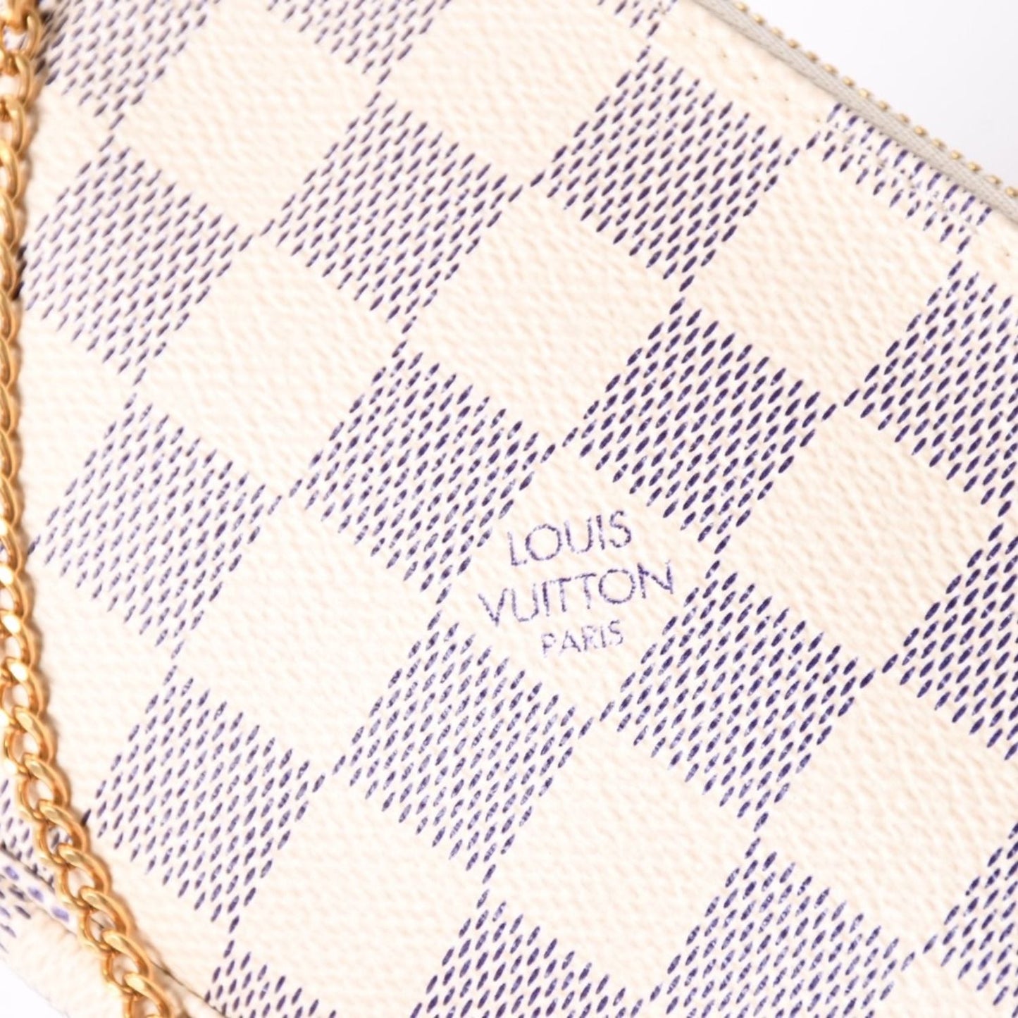 Louis Vuitton Mini Pochette Accessoires Pouch Damier Azur White — view 6