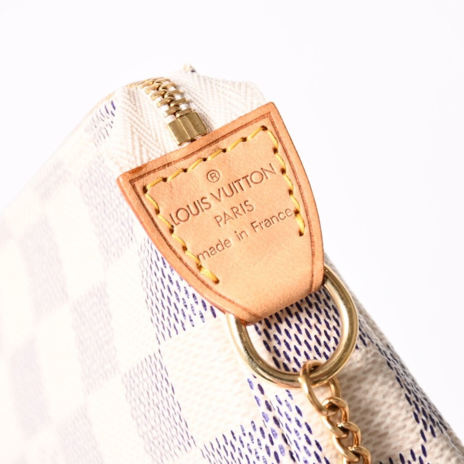 Louis Vuitton Mini Pochette Accessoires Pouch Damier Azur White — view 5
