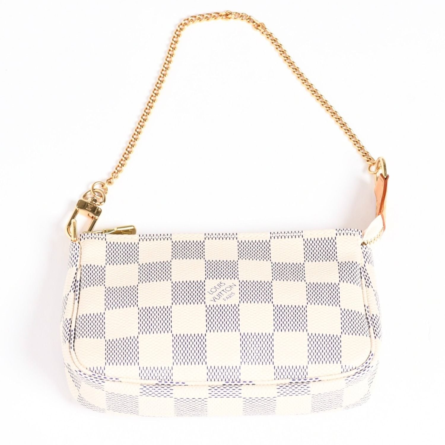 Louis Vuitton Mini Pochette Accessoires Pouch Damier Azur White — view 2
