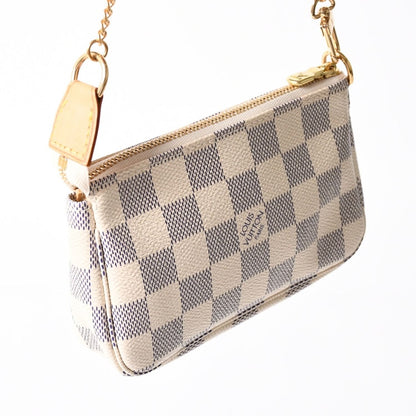 Louis Vuitton Mini Pochette Accessoires Pouch Damier Azur White — view 3