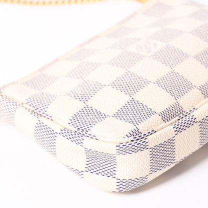 Louis Vuitton Mini Pochette Accessoires Pouch Damier Azur White — view 8