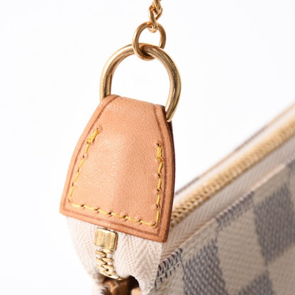 Louis Vuitton Mini Pochette Accessoires Pouch Damier Azur White — view 4
