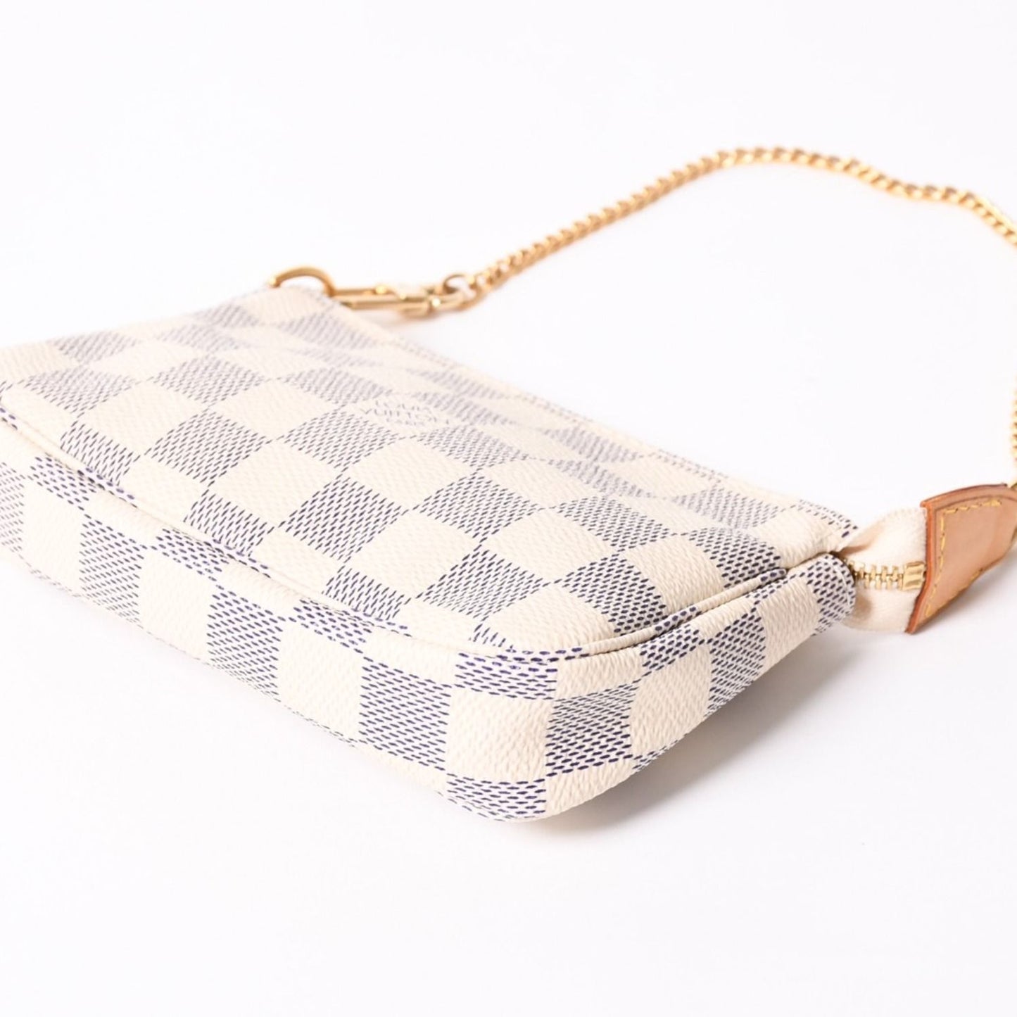 Louis Vuitton Mini Pochette Accessoires Pouch Damier Azur White — view 7