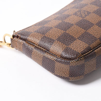 Louis Vuitton Damier Mini Pochette Accessoires Pouch Brown Gold — view 7