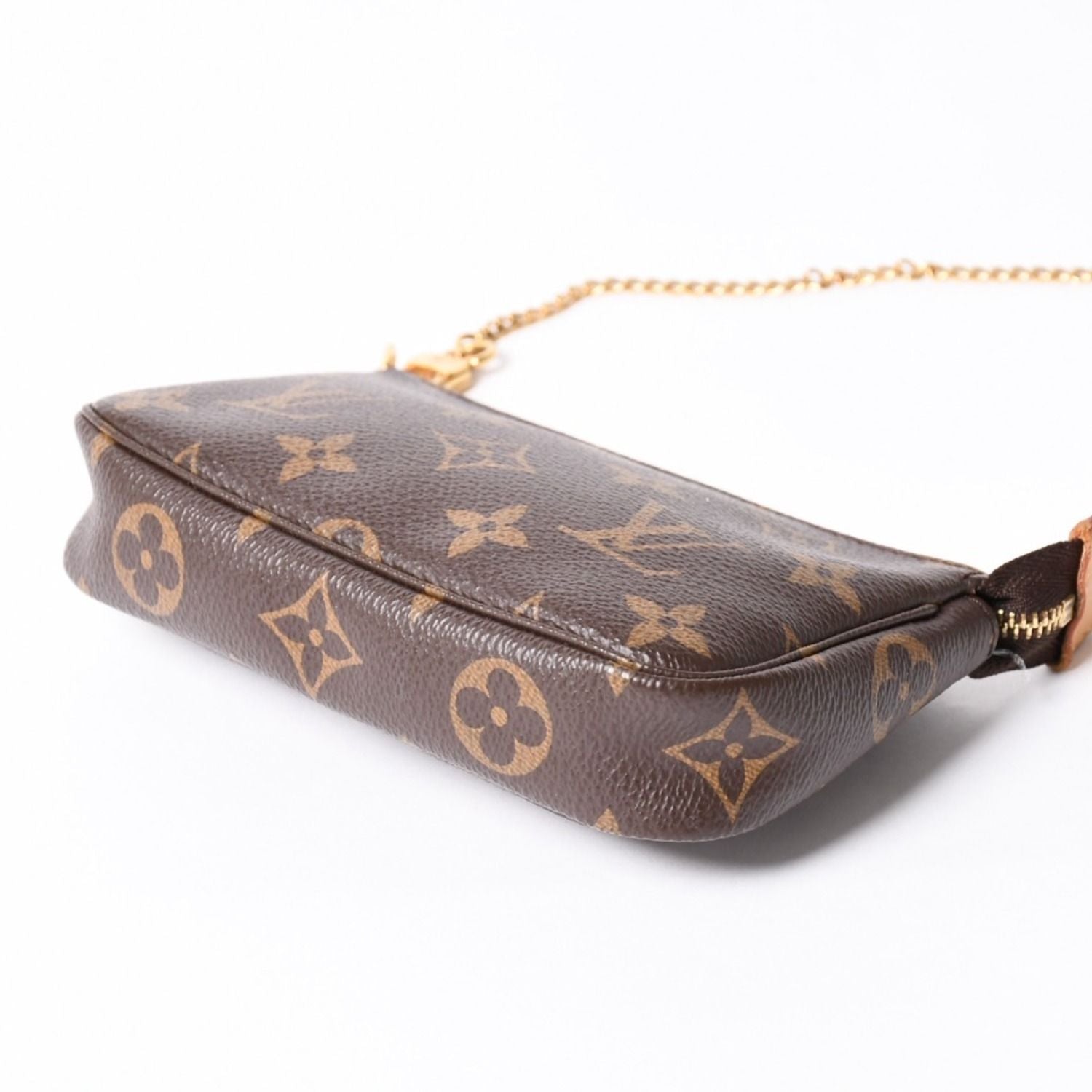 Louis Vuitton Monogram Mini Pochette Accessoires Pouch Brown — view 8