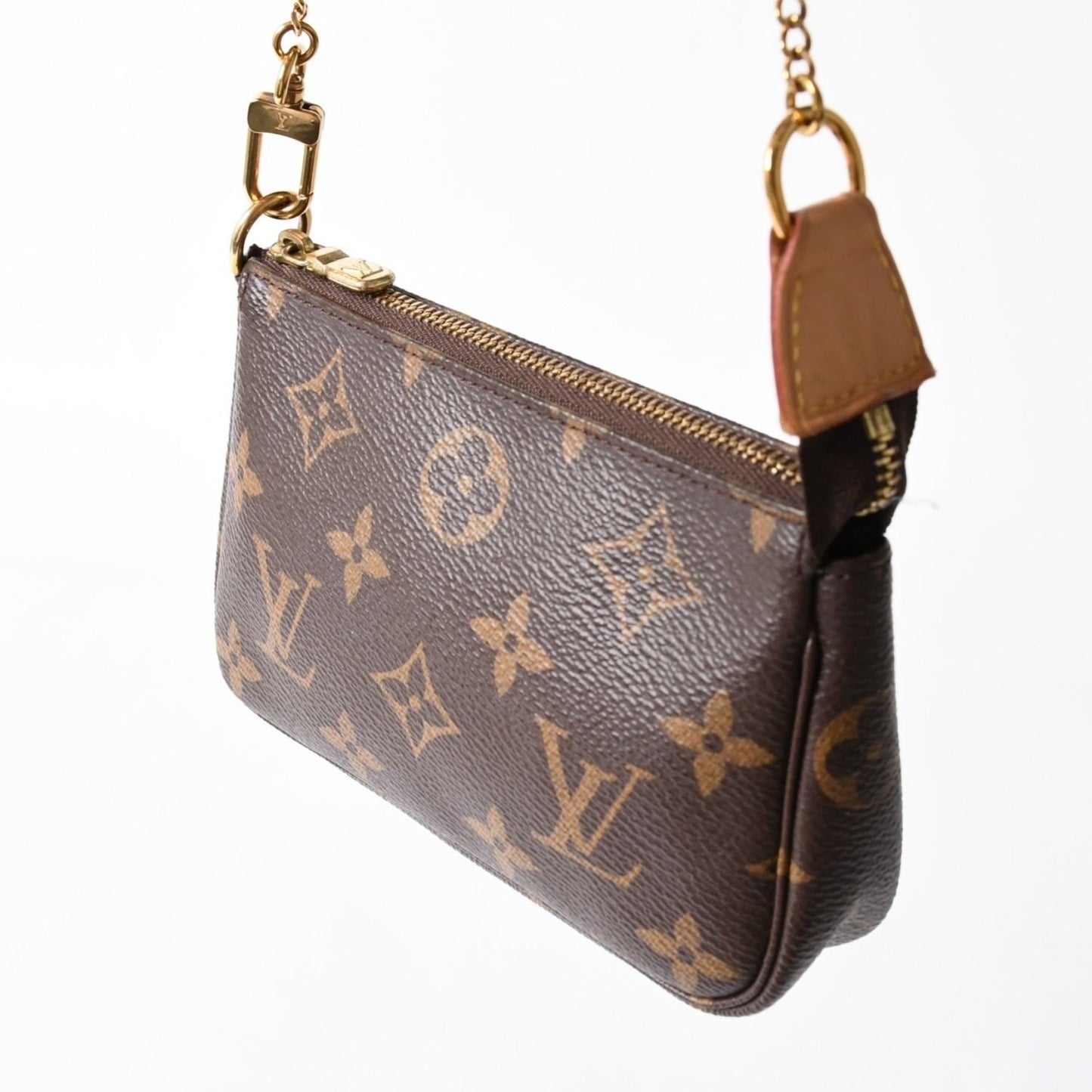 Louis Vuitton Monogram Mini Pochette Accessoires Pouch Brown — view 3