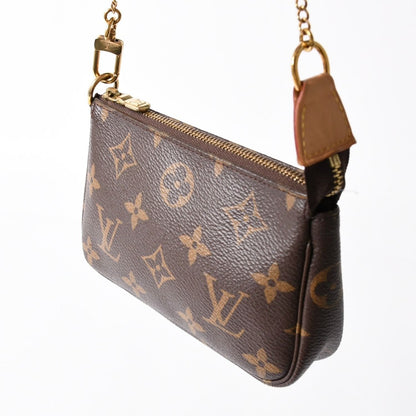 Louis Vuitton Monogram Mini Pochette Accessoires Pouch Brown — view 3