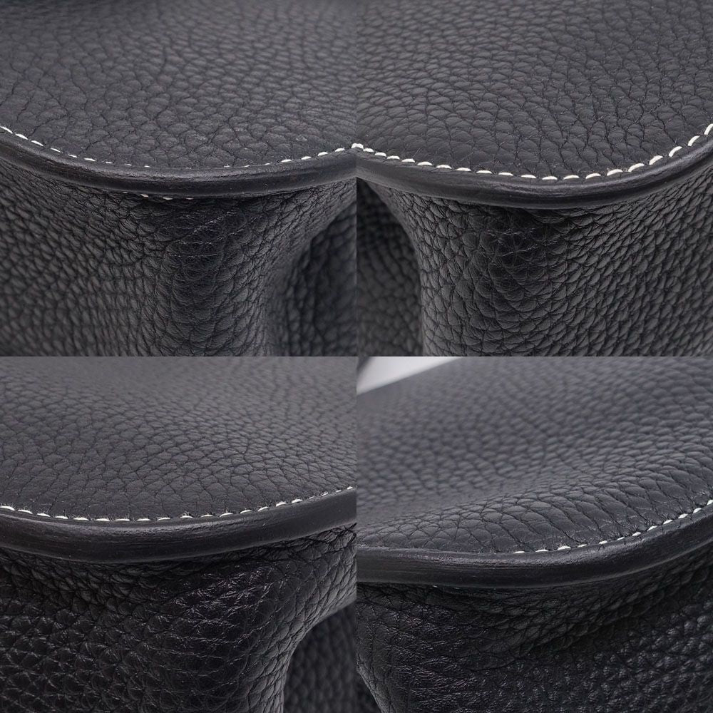 Hermes Halzan 31 Togo Black Silver Shoulder Bag — view 4