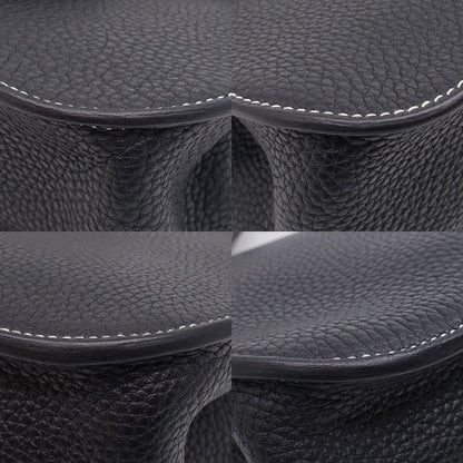 Hermes Halzan 31 Togo Black Silver Shoulder Bag — view 4