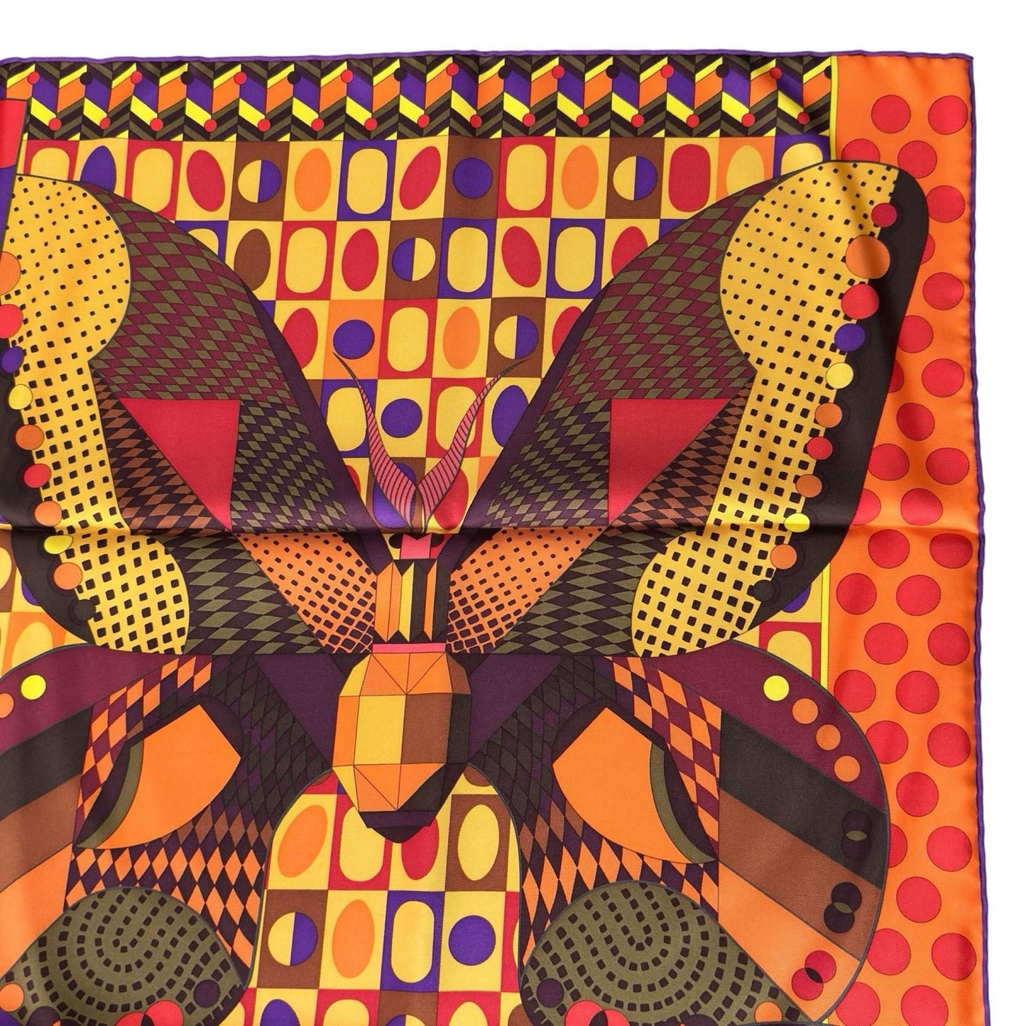 Hermes Carre 90 Silk Wings Les Ailes de la Soie 100% Scarf Multicolor — view 4