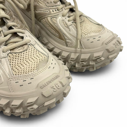 Balenciaga Bouncer Logo Mesh Lace Up Low-Cut Sneakers Beige — view 8