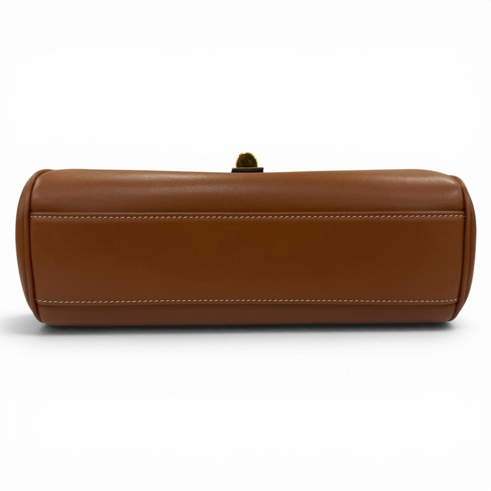 Celine Teen Soft 16 Seeds Leather Shoulder Bag Tan Gold — view 5