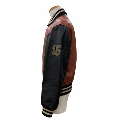 Celine Grained Calfskin Oversize Teddy Jacket Varsity Brown 34 — view 3