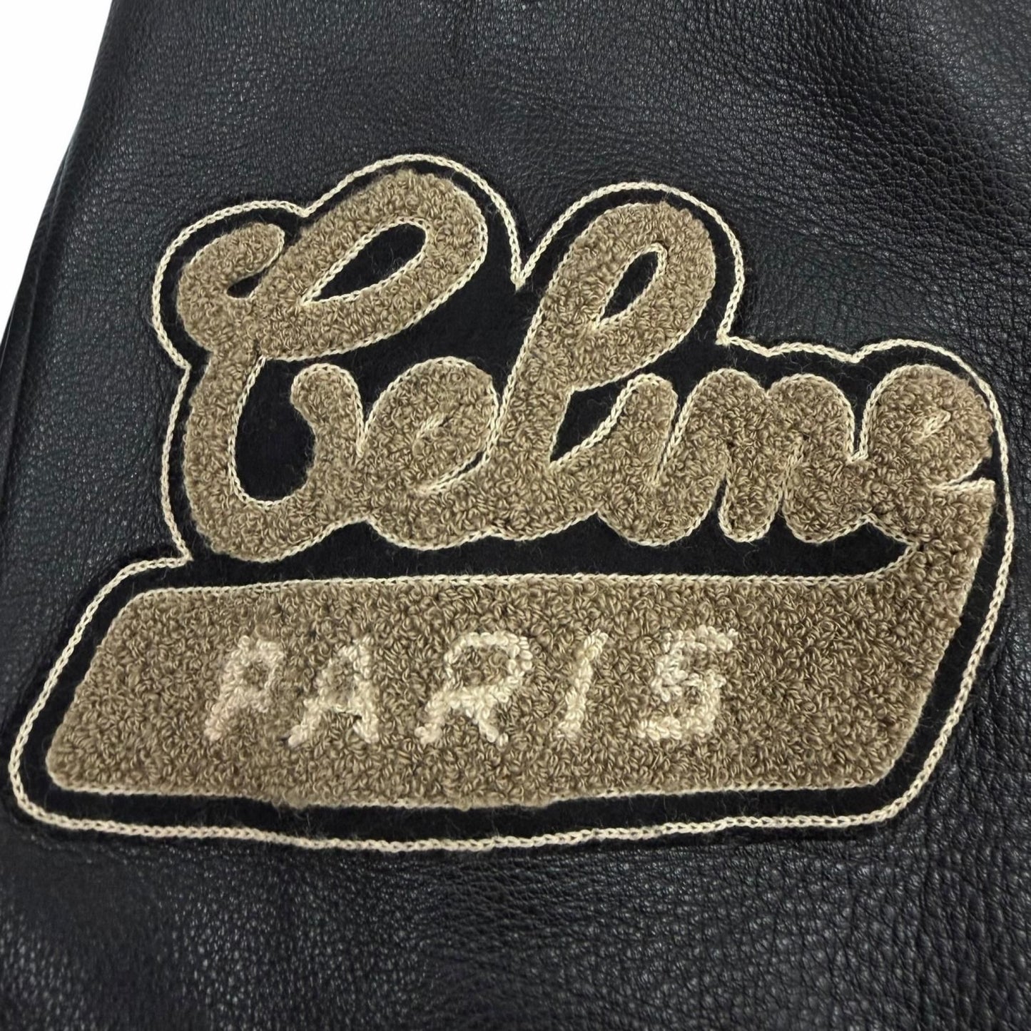 Celine Grained Calfskin Oversize Teddy Jacket Varsity Brown 34 — view 7