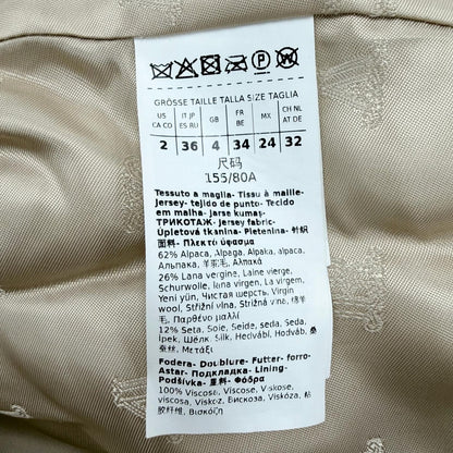 Max Mara Teddy Bear Alpaca Wool Fleece Jacket Beige 36 — view 8