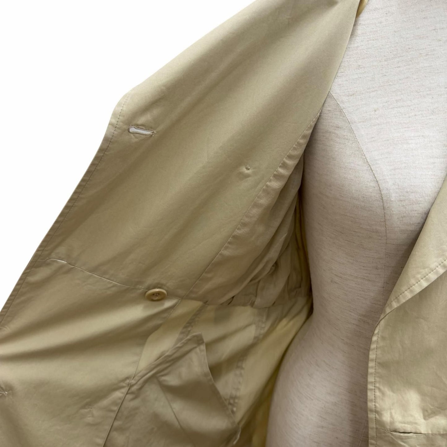 Max Mara 100% Cotton Logo Button Belt Long Length Trench Coat 36 — view 5