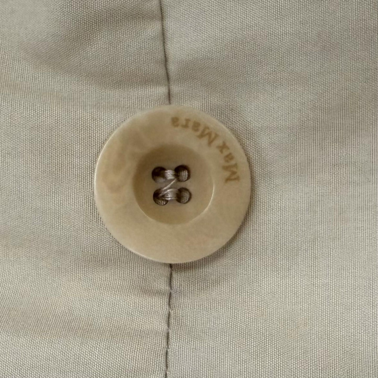 Max Mara 100% Cotton Logo Button Belt Long Length Trench Coat 36 — view 6