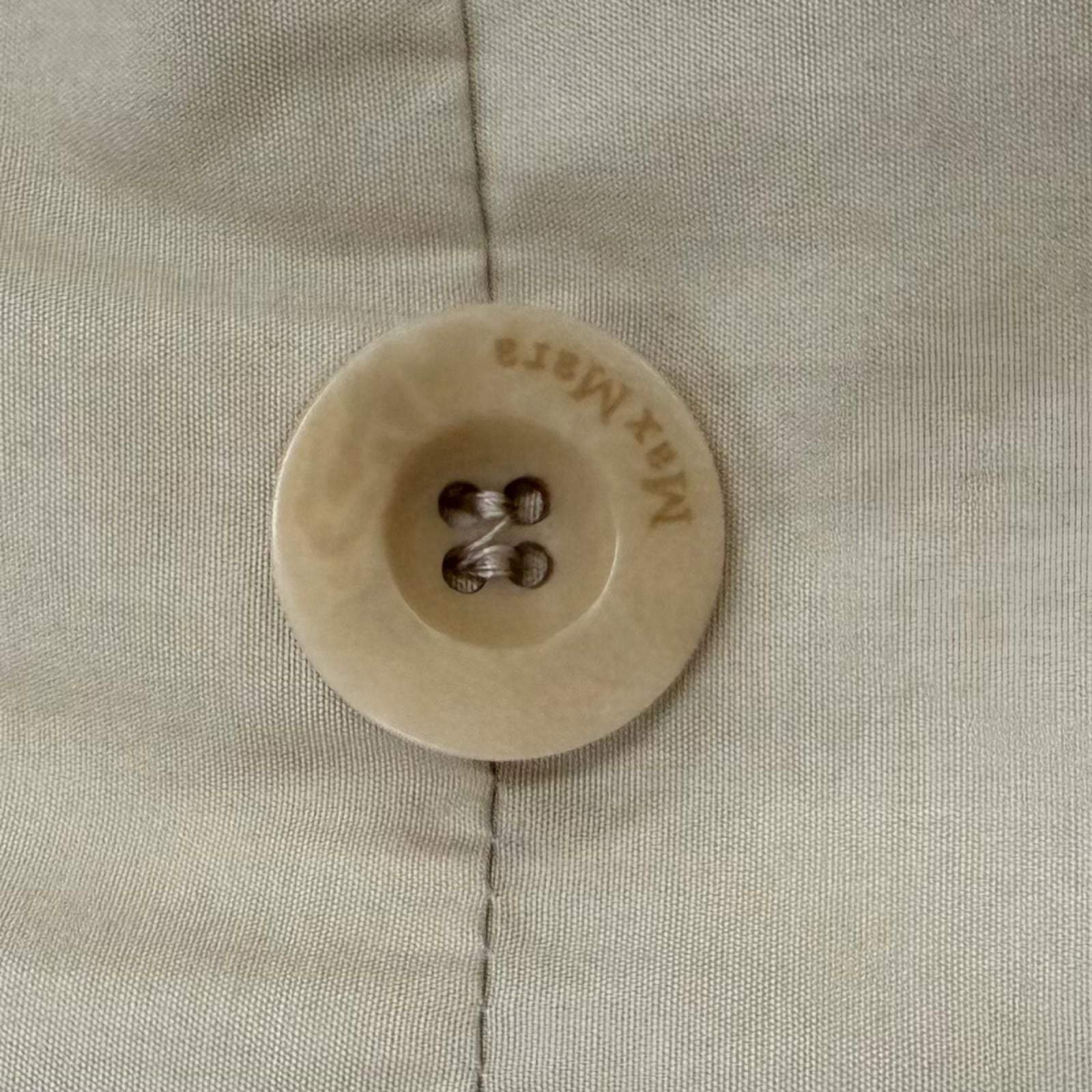 Max Mara 100% Cotton Logo Button Belt Long Length Trench Coat 36 — view 6