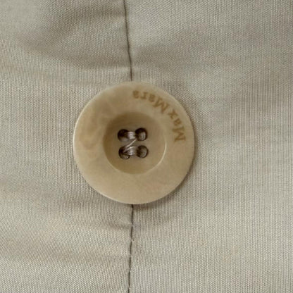 Max Mara 100% Cotton Logo Button Belt Long Length Trench Coat 36 — view 6