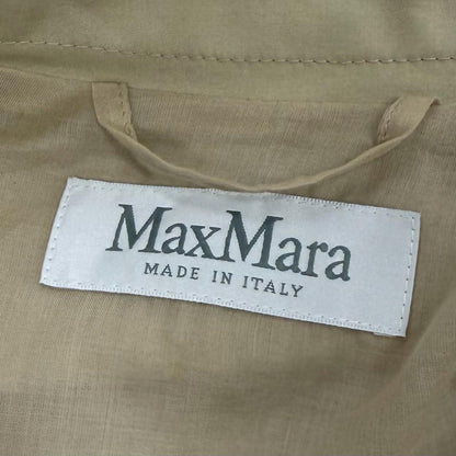 Max Mara 100% Cotton Logo Button Belt Long Length Trench Coat 36 — view 7