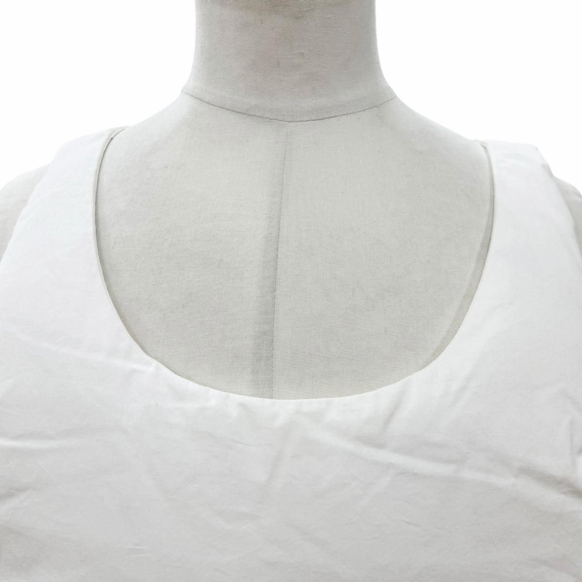 Prada 100% Cotton Triangle Logo Pullover Gilet Down Vest White — view 2