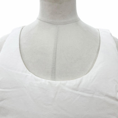 Prada 100% Cotton Triangle Logo Pullover Gilet Down Vest White — view 2