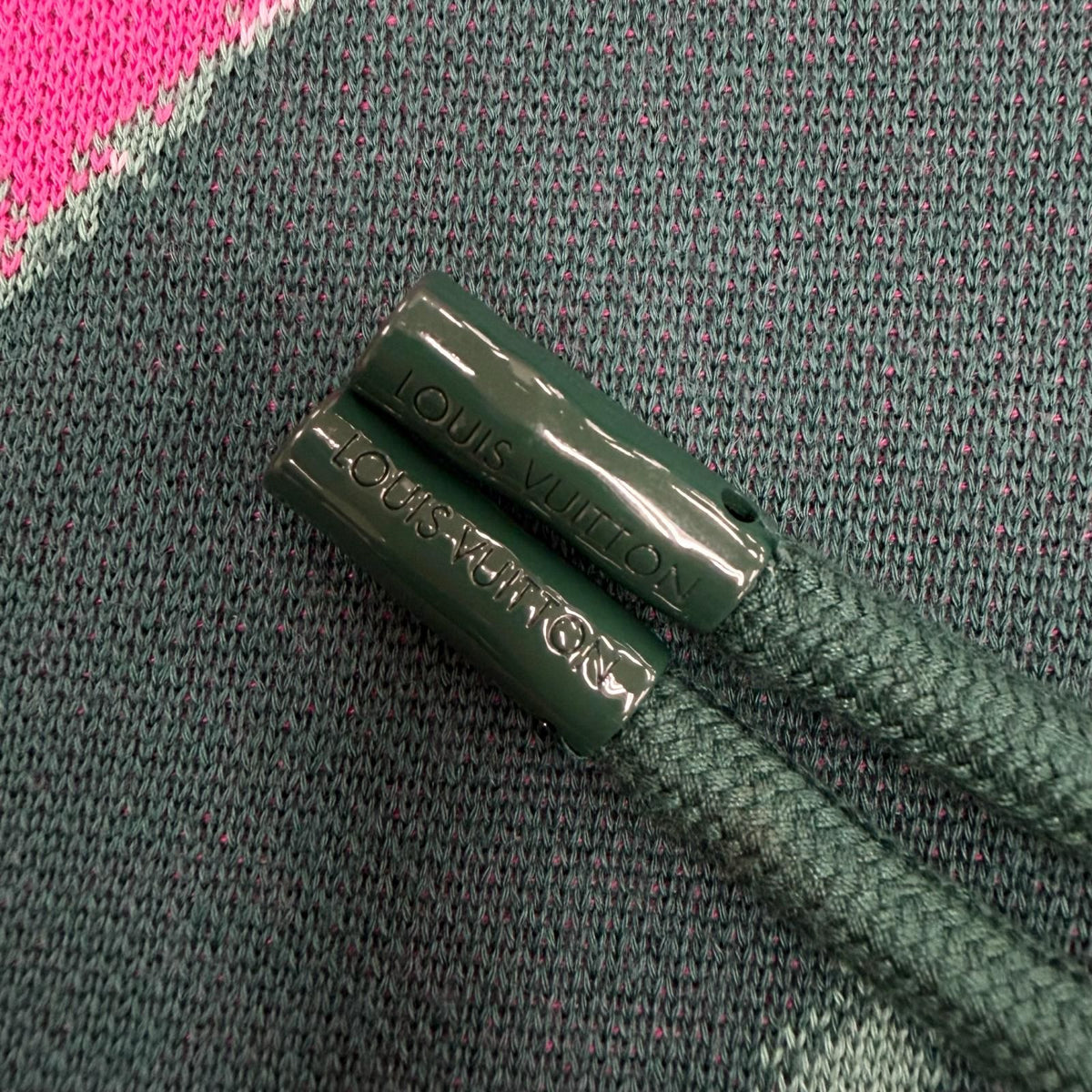 Louis Vuitton Cotton Graphic Logo Pullover Hoodie Green — view 6