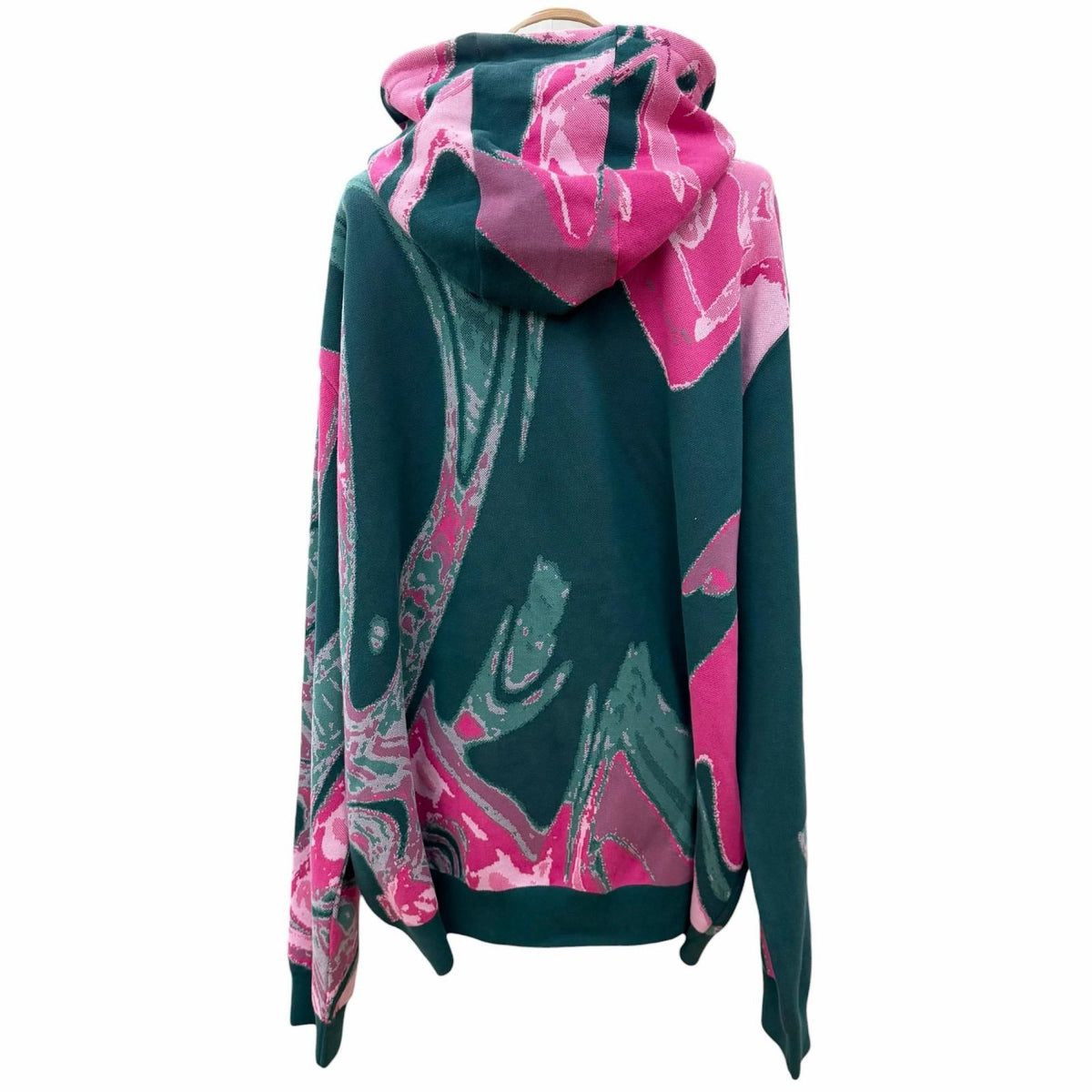 Louis Vuitton Cotton Graphic Logo Pullover Hoodie Green — view 4