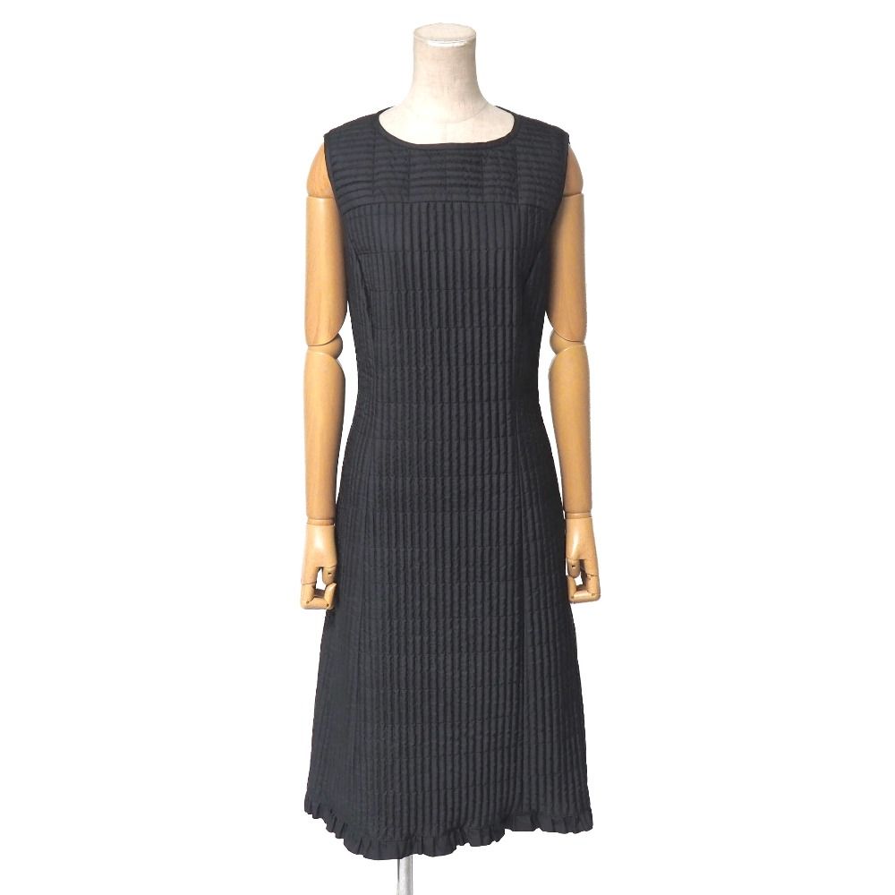 Fendi Vintage Dress 42 Quilted Ruffles