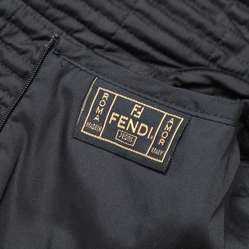 Fendi Vintage Dress 42 Quilted Ruffles — view 7