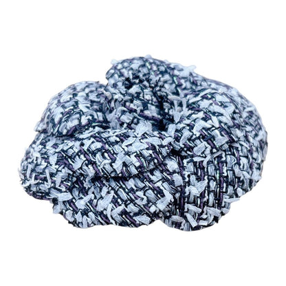 Chanel Tweed Corsage Camellia Brooch Black — view 6