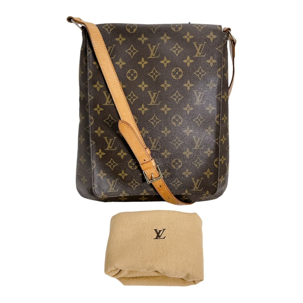 Louis Vuitton Monogram Musette Crossbody Bag Brown