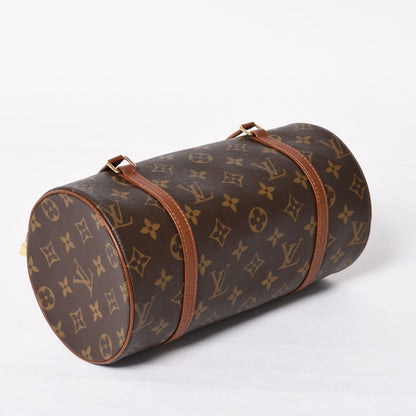 Louis Vuitton Papillon 26 Handbag Monogram Brown Leather Gold Vintage 4 — view 6
