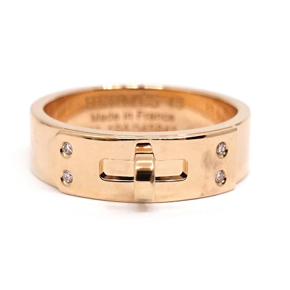 Hermes Kelly Ring Diamond Pink Gold